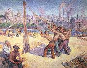 Luce, Maximilien The Pile Drivers china oil painting reproduction